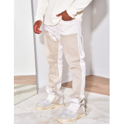 Jeans à motifs beige Jeans à motifs beige