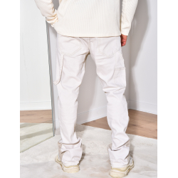 Jeans à motifs beige Jeans à motifs beige