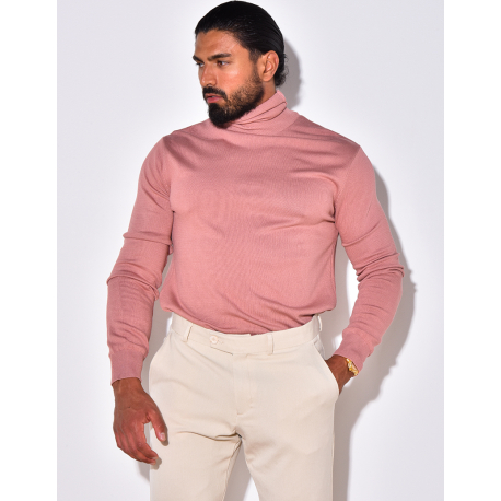 Pull col roulé