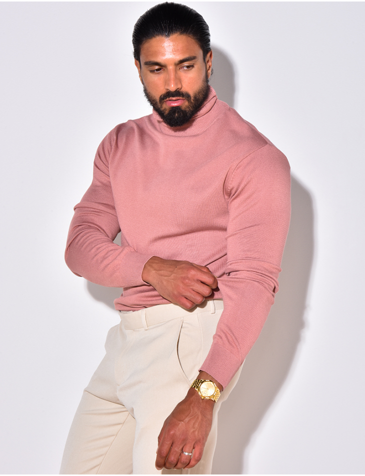 Pull col roulé