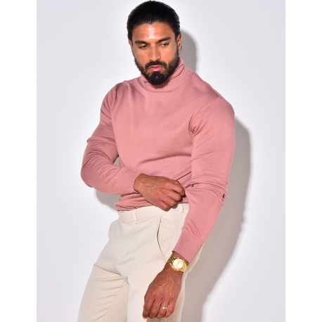 Pull col roulé