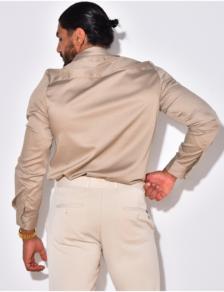 Chemise manches longues satinée Chemise manches longues satinée