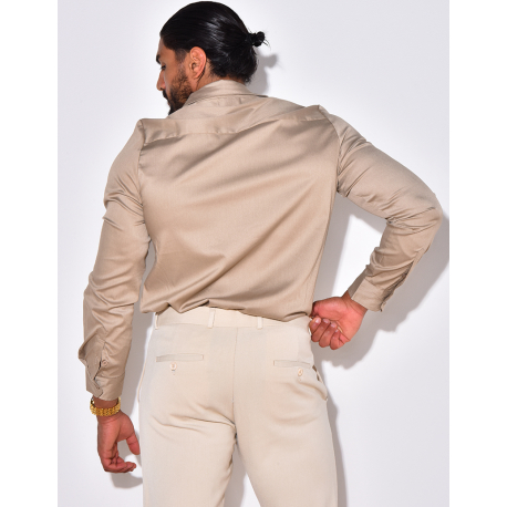 Chemise manches longues satinée Chemise manches longues satinée