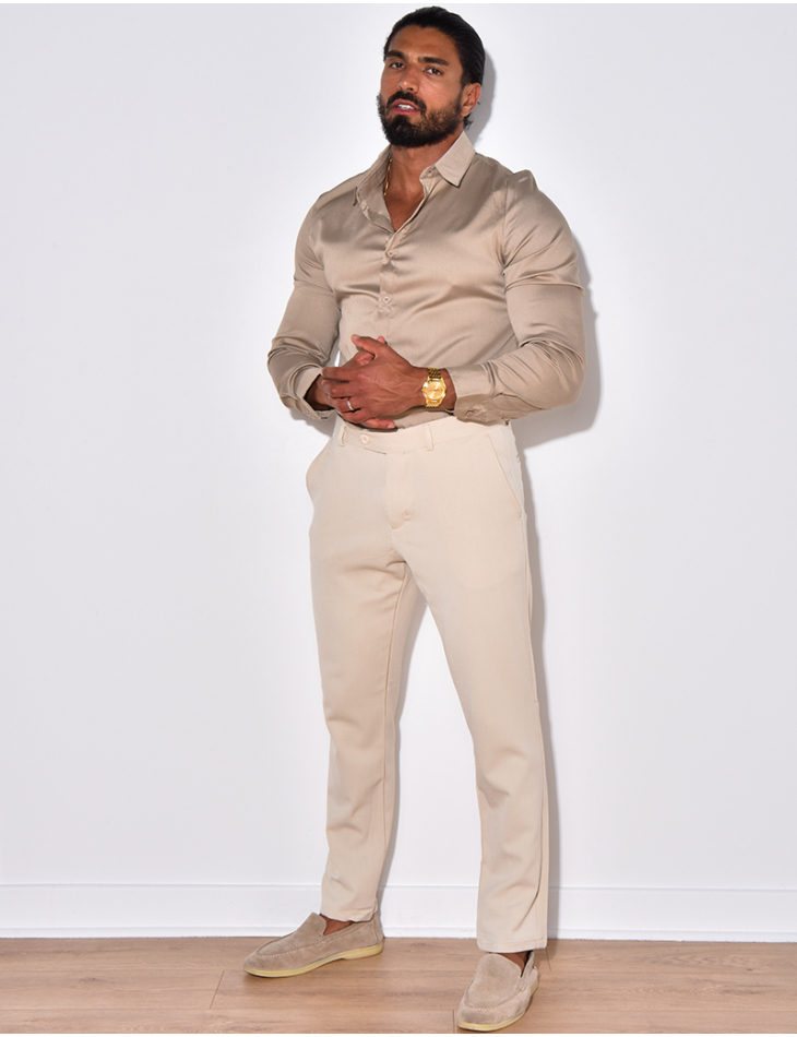 Chemise manches longues satinée Chemise manches longues satinée
