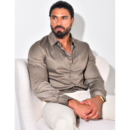 Chemise manches longues satinée Chemise manches longues satinée