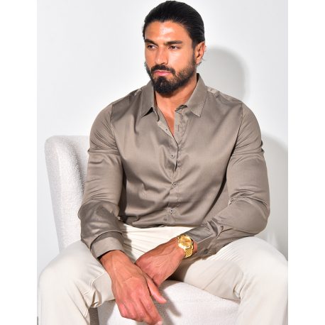 Chemise manches longues satinée Chemise manches longues satinée