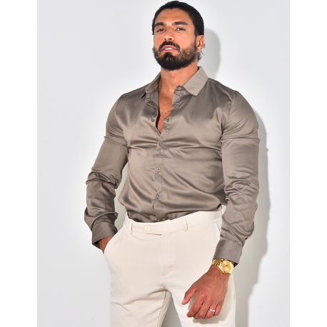 Chemise manches longues satinée Chemise manches longues satinée