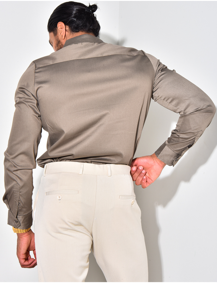 Chemise manches longues satinée Chemise manches longues satinée