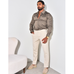 Chemise manches longues satinée Chemise manches longues satinée