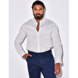 Chemise manches longues à rayures Chemise manches longues à rayures