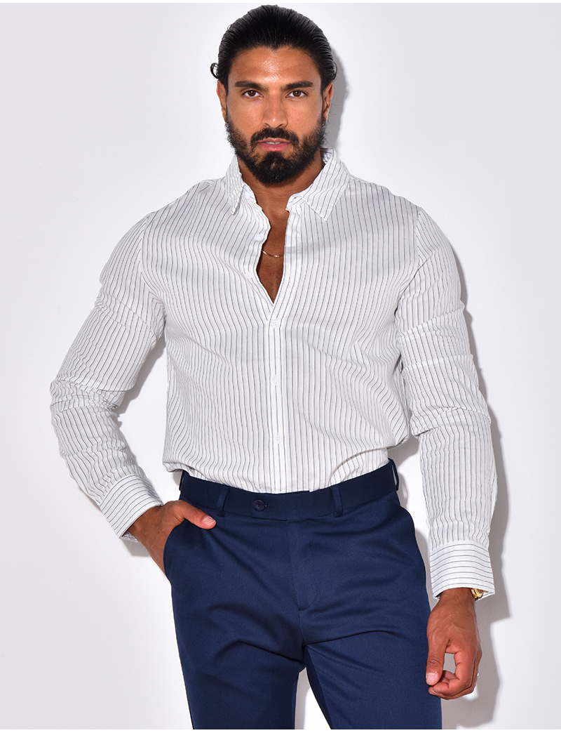 Chemise décontractée à manches longues en coton pour Chemise décontractée à manches longues en coton pour