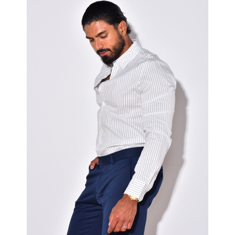 Chemise manches longues à rayures Chemise manches longues à rayures