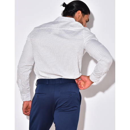 Chemise manches longues à rayures Chemise manches longues à rayures