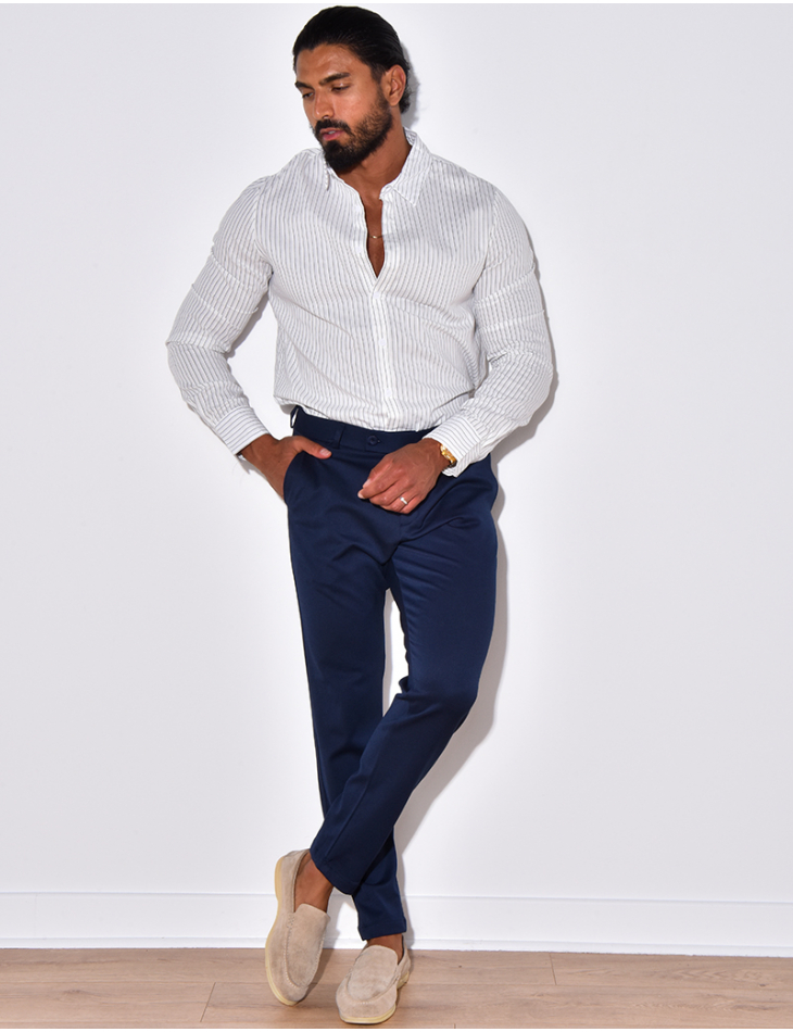 Chemise manches longues à rayures Chemise manches longues à rayures