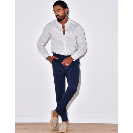 Chemise manches longues à rayures Chemise manches longues à rayures