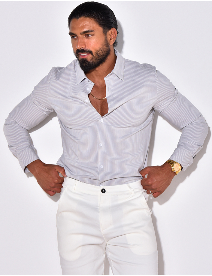 Chemise manches longues à rayures