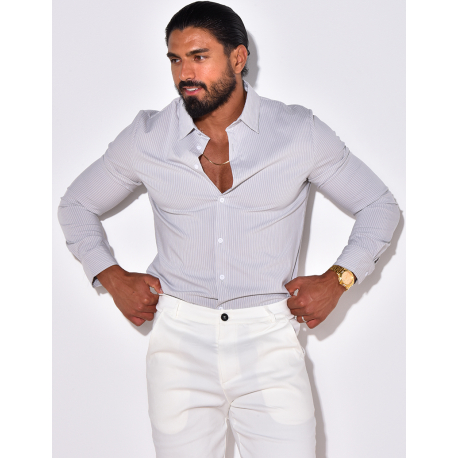 Chemise manches longues à rayures