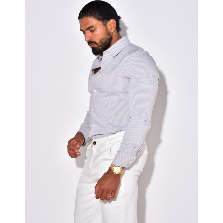 Chemise manches longues à rayures