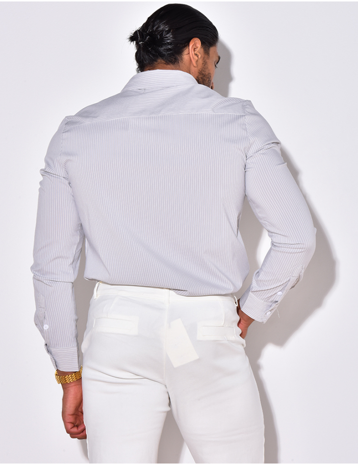 Chemise manches longues à rayures