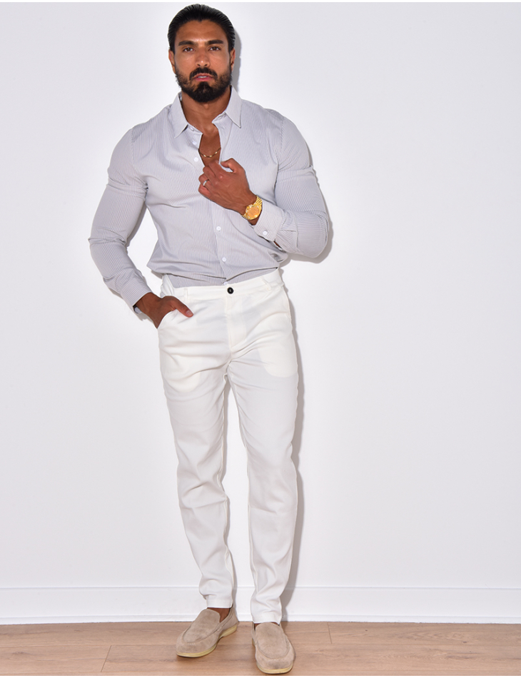 Chemise manches longues à rayures