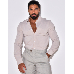 Chemise manches longues à rayures Chemise manches longues à rayures