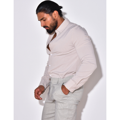 Chemise manches longues à rayures Chemise manches longues à rayures