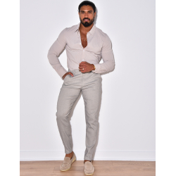 Chemise manches longues à rayures Chemise manches longues à rayures