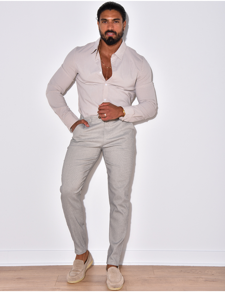 Chemise manches longues à rayures Chemise manches longues à rayures