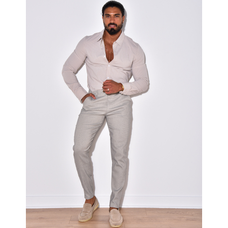 Chemise manches longues à rayures Chemise manches longues à rayures