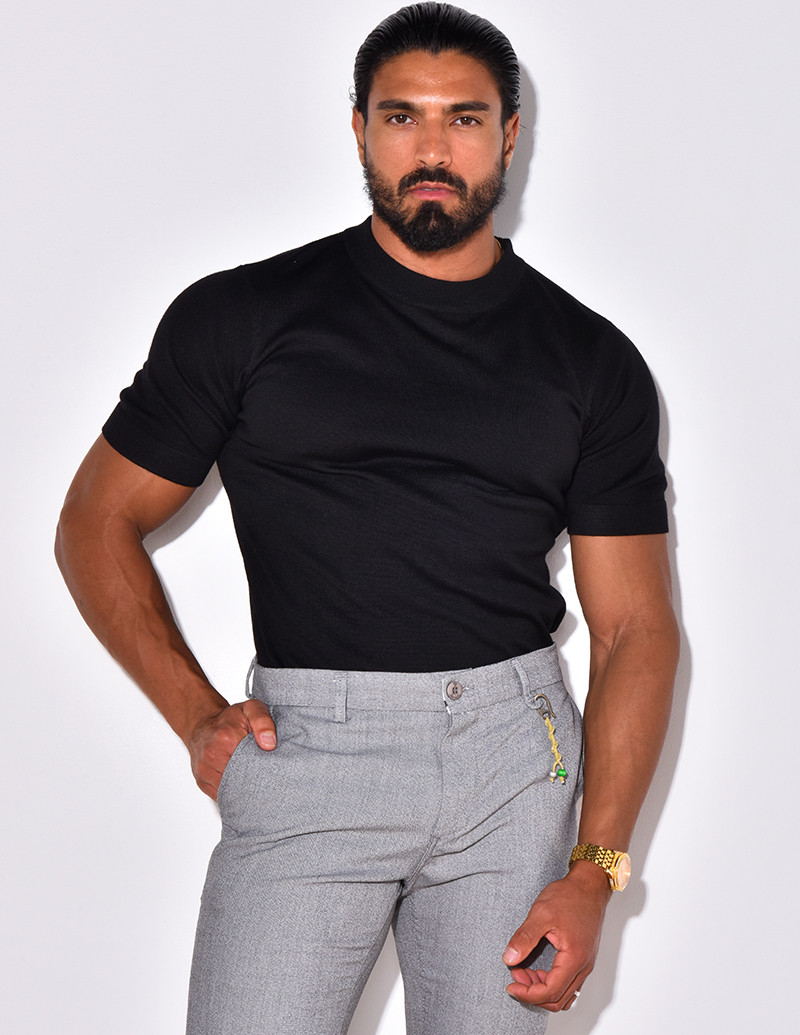 Pull fin à col rond