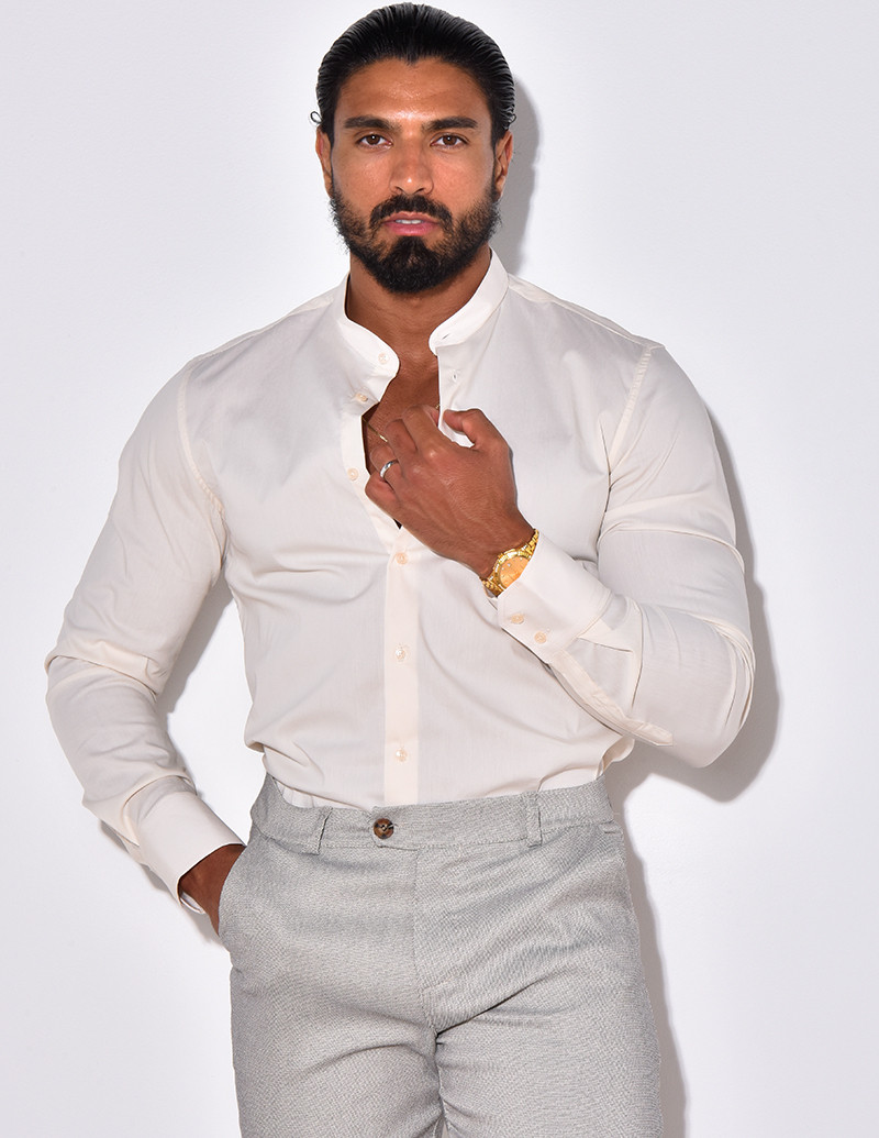 Chemise manches longues col rond