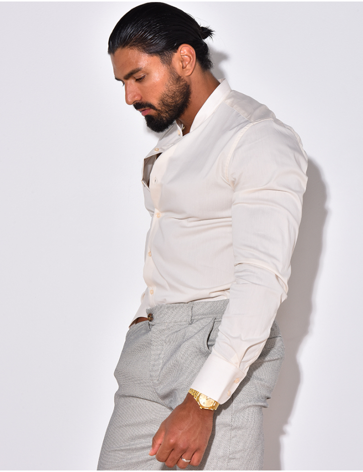 Chemise manches longues col rond