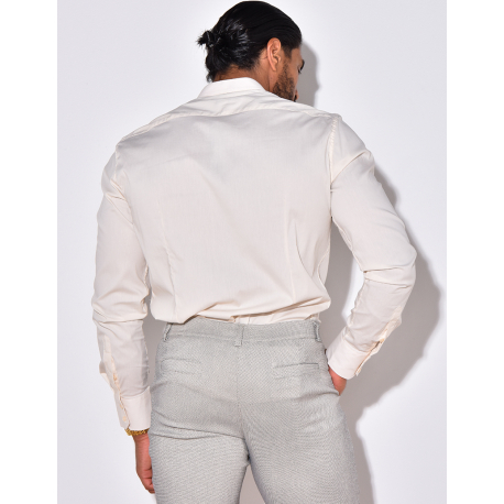 Chemise manches longues col rond