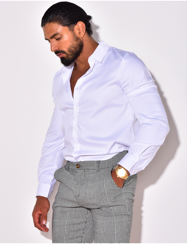 Chemise manches longues satinée Chemise manches longues satinée