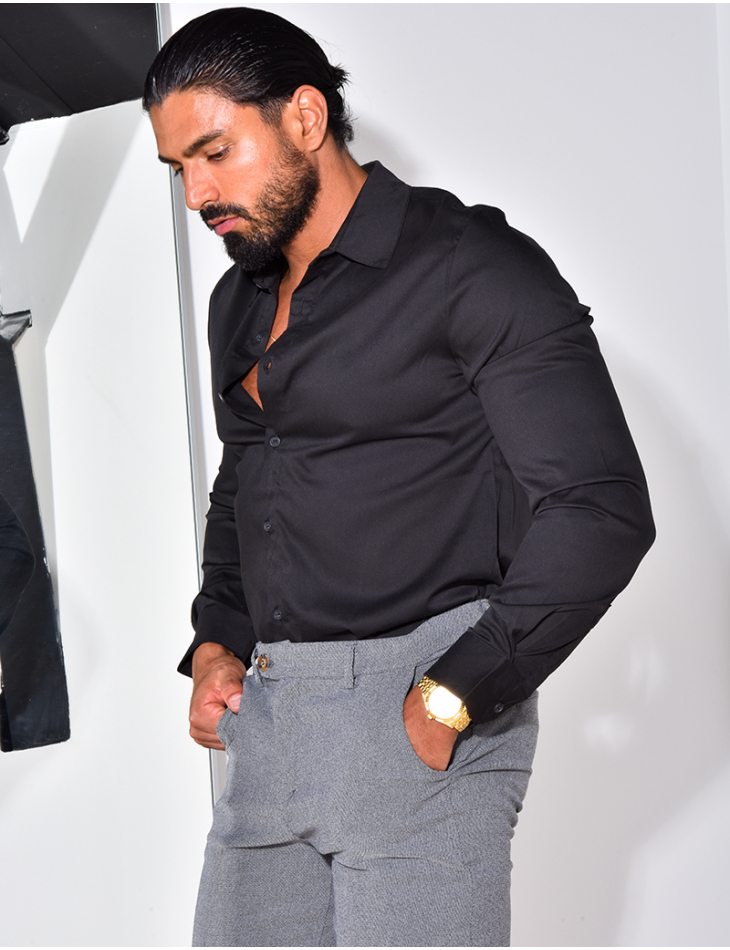 Chemise manches longues satinée Chemise manches longues satinée