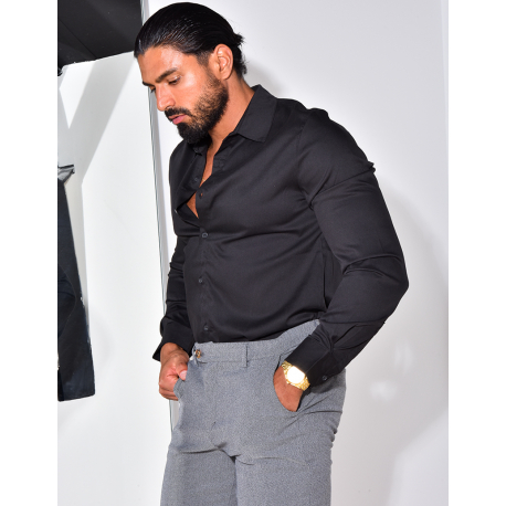 Chemise manches longues satinée Chemise manches longues satinée