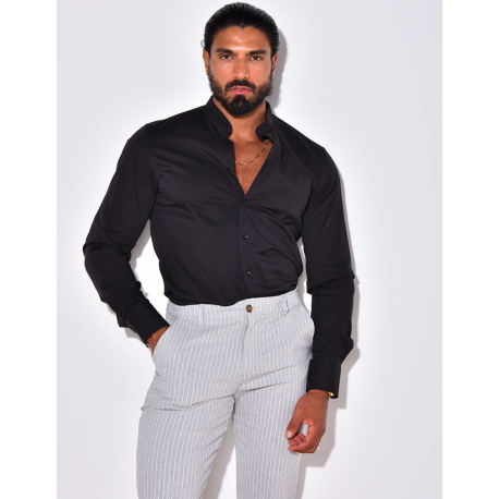 Chemise manches longues col rond