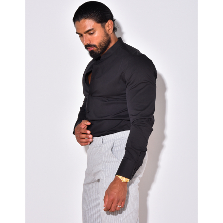 Chemise manches longues col rond