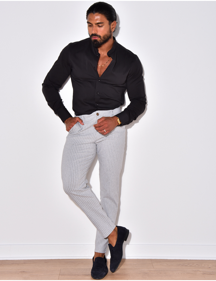 Chemise manches longues col rond