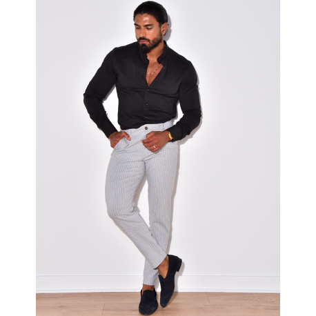 Chemise manches longues col rond