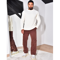 Jeans large à poches