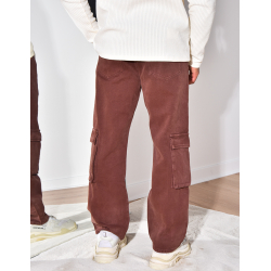 Jeans large à poches