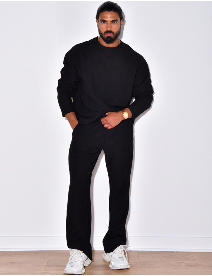 Ensemble côtelé pantalon et pull