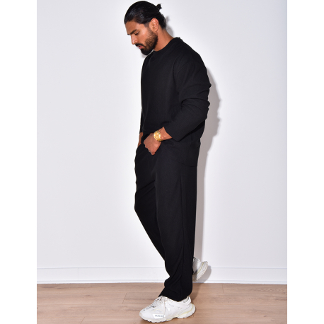 Ensemble côtelé pantalon et pull