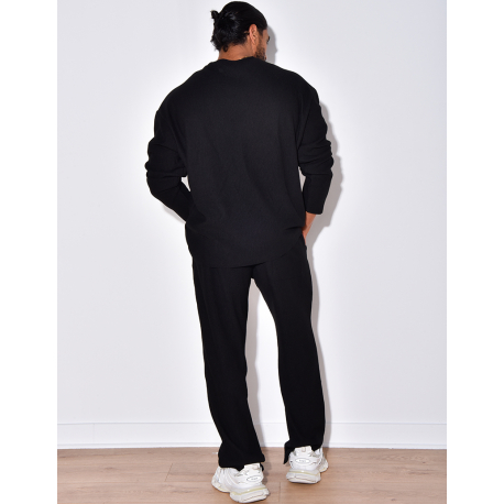Ensemble côtelé pantalon et pull