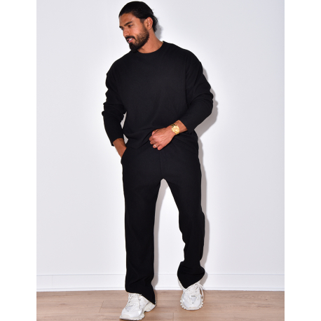 Ensemble côtelé pantalon et pull