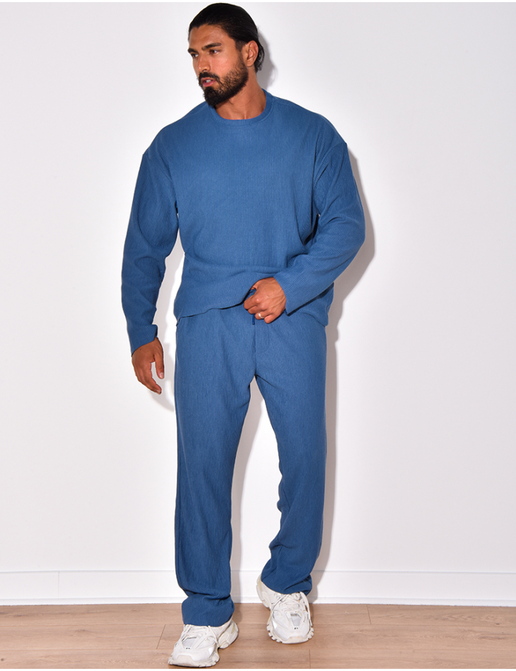 Ensemble côtelé pantalon et pull