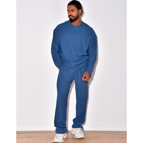 Ensemble côtelé pantalon et pull