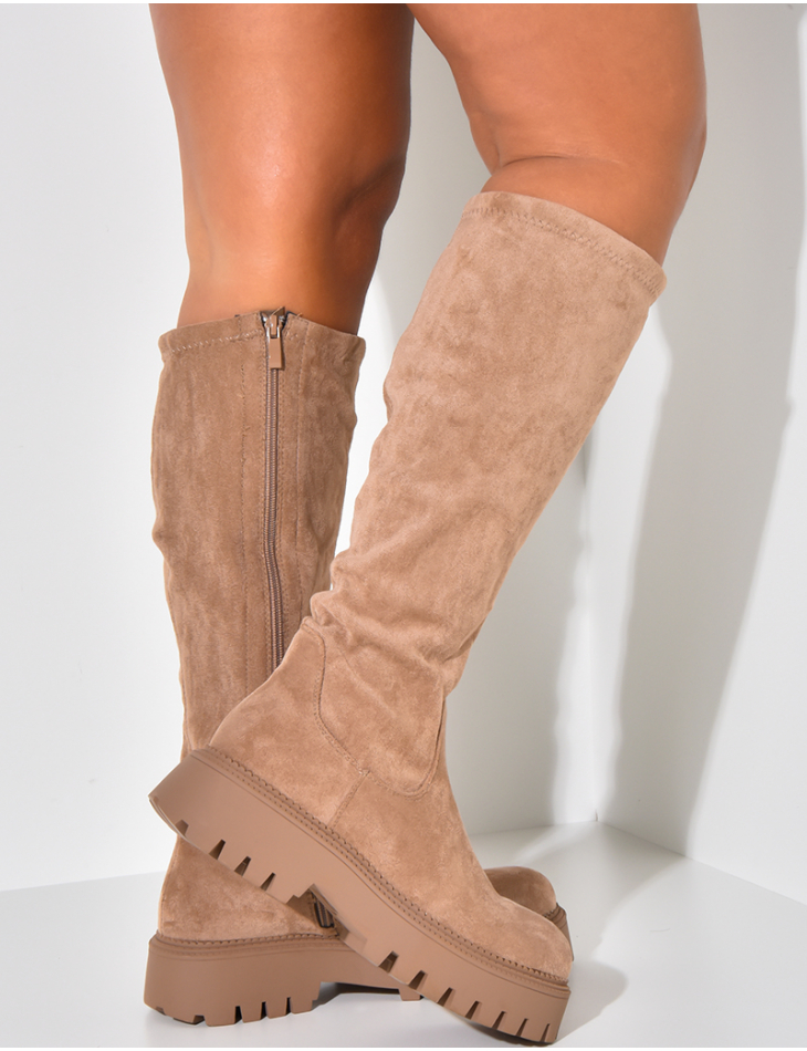 Bottes en suédine