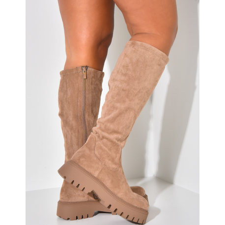 Bottes en suédine